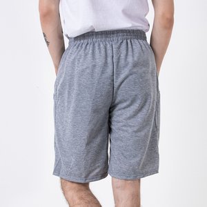 Pantaloni scurți pentru bărbați gri deschis - Îmbrăcăminte