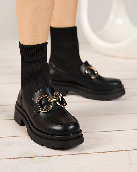 Pantofi Qenarisa de damă de culoare neagră - Încălțăminte