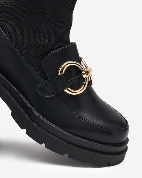 Pantofi Qenarisa de damă de culoare neagră - Încălțăminte