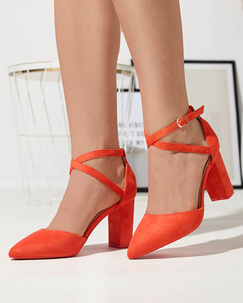 Pantofi de damă pe post de pantofi roșu-portocaliu Amagy- Footwear