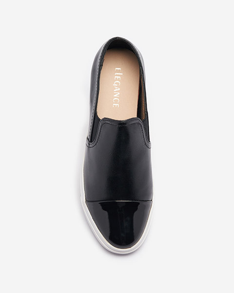 Pantofi demi de damă cu pantofi de damă cu toc acoperit, de culoare neagră Romina- Footwear