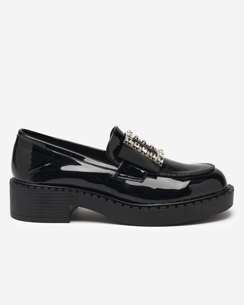 Pantofi lacuiti cu catarama neagra Fogim - Incaltaminte