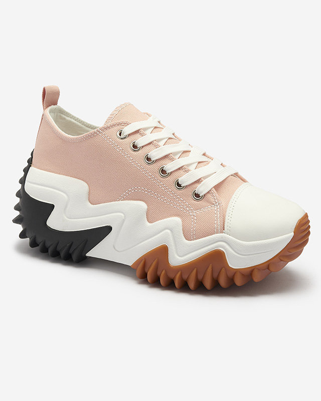 Pantofi sport a'la adidași în roz deschis Ascota- Footwear