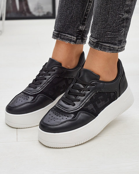 Pantofi sport cu platformă pentru femei negre Jetara - Încălțăminte