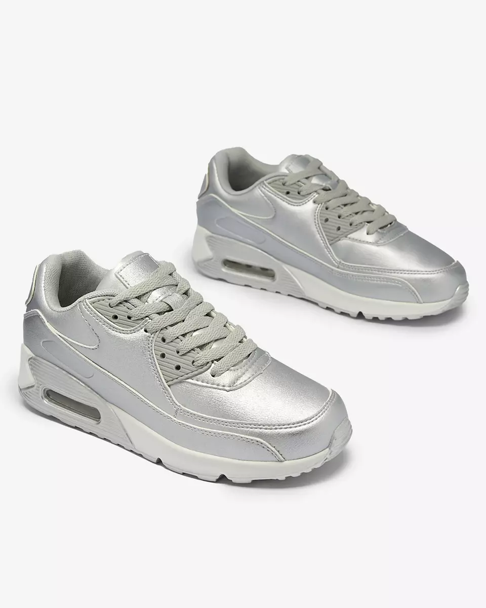 Pantofi sport cu șiret pentru femei de culoare argintie Moteri - Încălțăminte