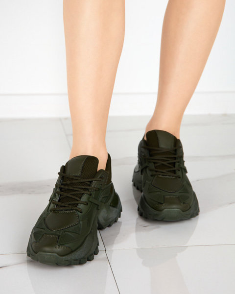 Pantofi sport dama verde inchis pantofi sport Melitro - Incaltaminte