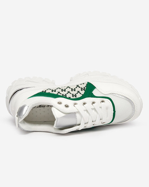 Pantofi sport de damă albi și verzi Umikatu - Încălțăminte