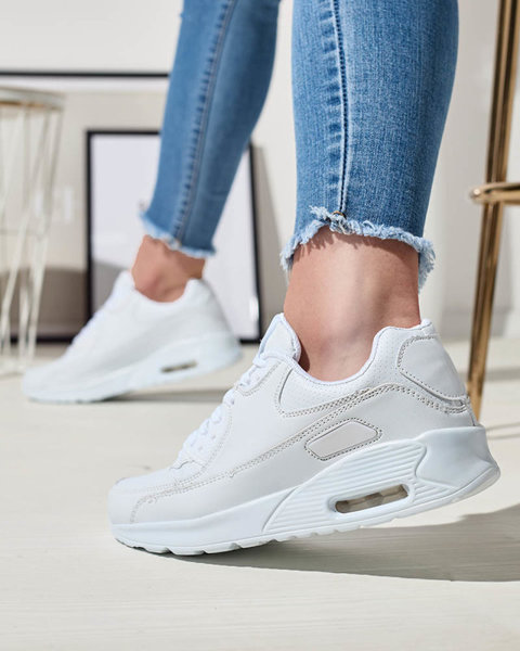 Pantofi sport de damă de culoare albă Delluni- Footwear