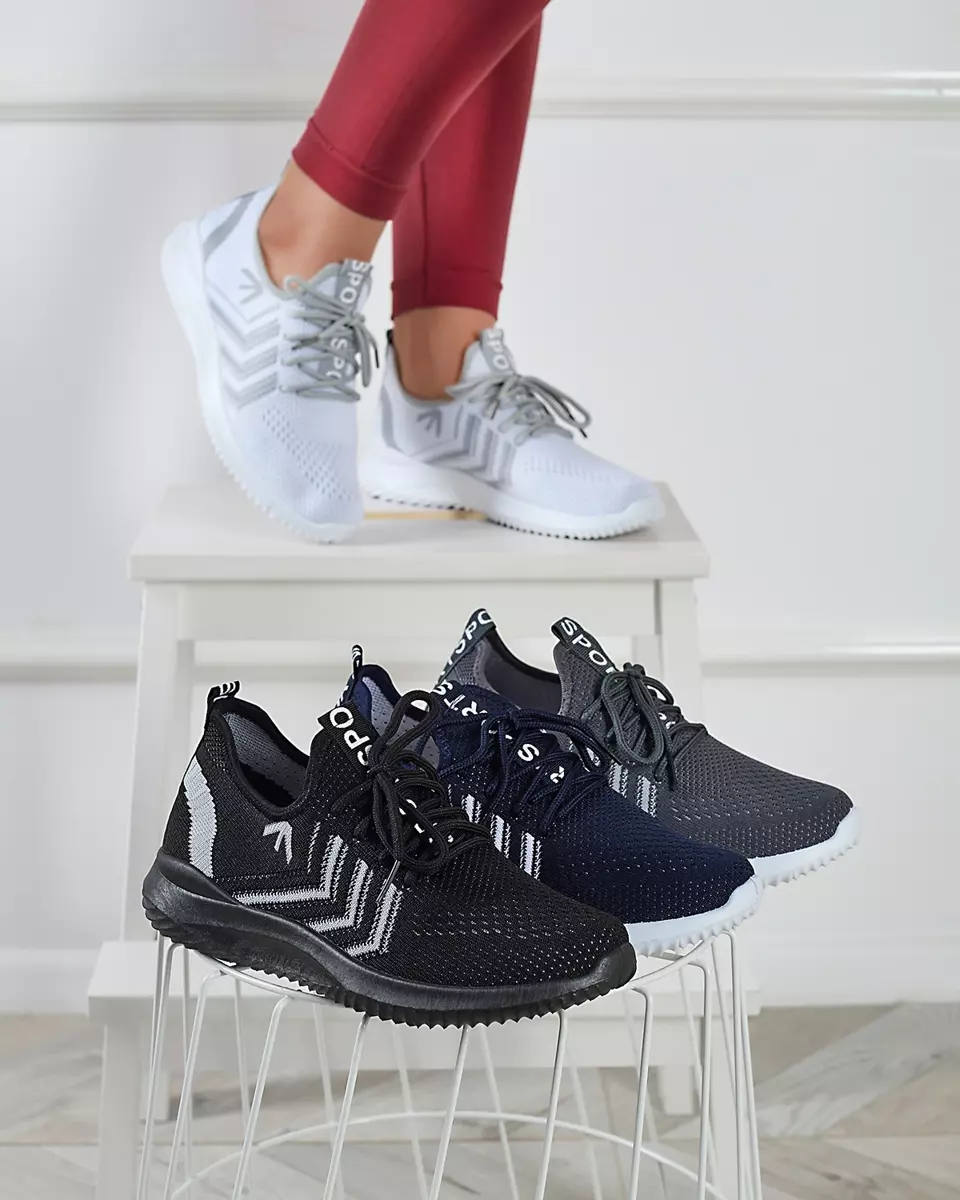 Pantofi sport de damă din material textil de culoare neagră Leridis - Încălțăminte