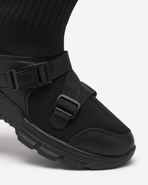 Pantofi sport de damă negri cu decor Cerini - Încălțăminte