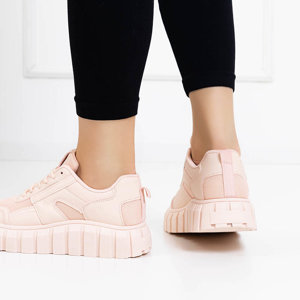 Pantofi sport de dama roz pe platforma Renlida - Incaltaminte