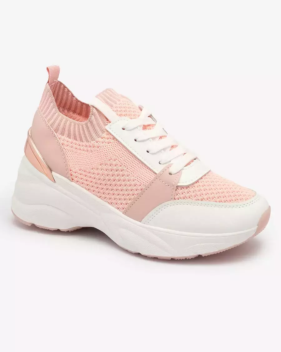 Pantofi sport de damă roz pe toc Ezetta- Footwear