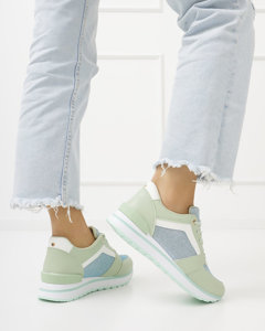 Pantofi sport de damă verzi cu sclipici Berilan - Încălțăminte