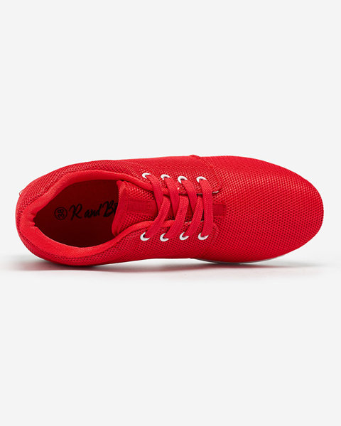 Pantofi sport din material textil pentru femei, de culoare roșie Cetika - Încălțăminte