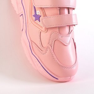 Pantofi sport pentru copii roz cu velcro Slavola - Încălțăminte