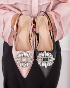 Papuci a la balerini în roz deschis Etalli Footwear