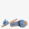 Papuci albastru cu fundă Masmalla - Încălțăminte