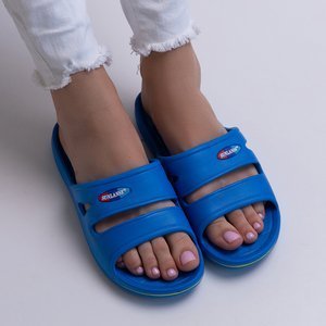Papuci de cauciuc pentru femei Filori de culoare albastru închis - Încălțăminte