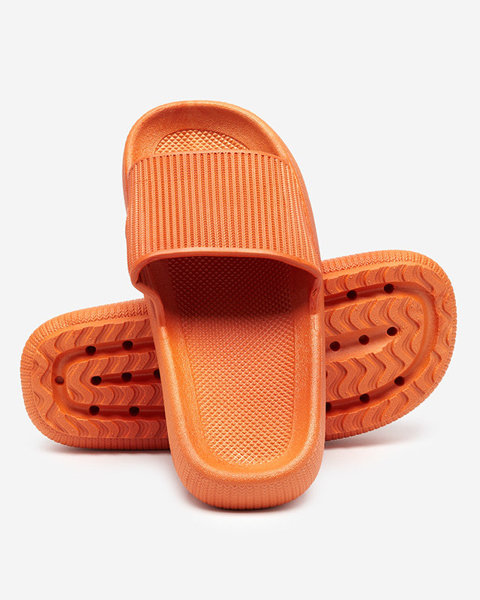 Papuci de cauciuc portocalii cu relief Torika - Încălțăminte
