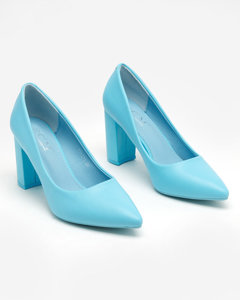 Papuci de dama albastri pe post Sweet - Pantofi