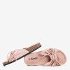 Papuci de damă roz deschis cu franjuri Amassa - Încălțăminte
