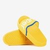 Papuci galbeni pentru copii cu inscripție super - Încălțăminte