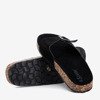 Papuci negri pentru femei cu cataramă Lovinka - Încălțăminte