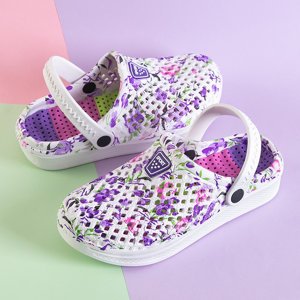 Papuci pentru femei cu imprimeu violet Viella - Încălțăminte