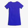 Rochie albastru maro cu buzunare PLUS SIZE - Îmbrăcăminte