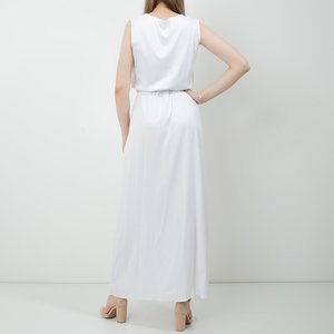 Rochie maxi albă pentru femei - Îmbrăcăminte