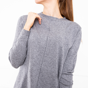 Rochie mini subțire pulover gri închis - Îmbrăcăminte