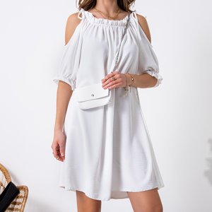 Rochie scurtă albă pentru femei - Îmbrăcăminte