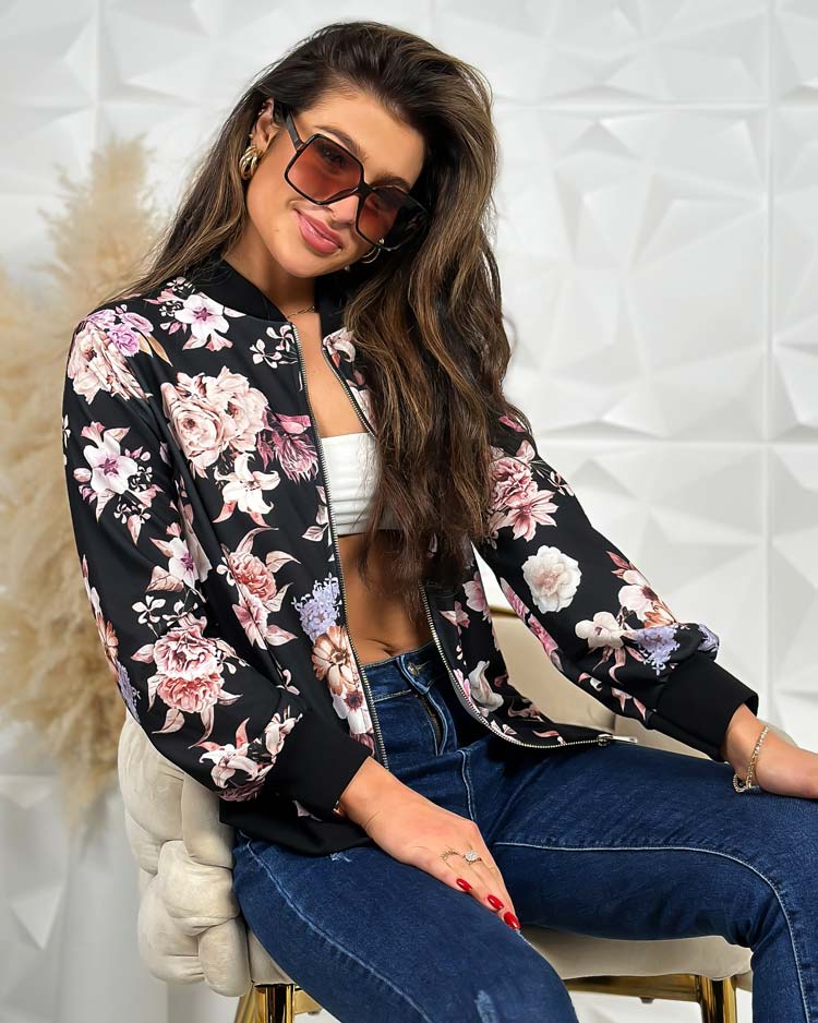 Royalfashion Bomber floral de damă