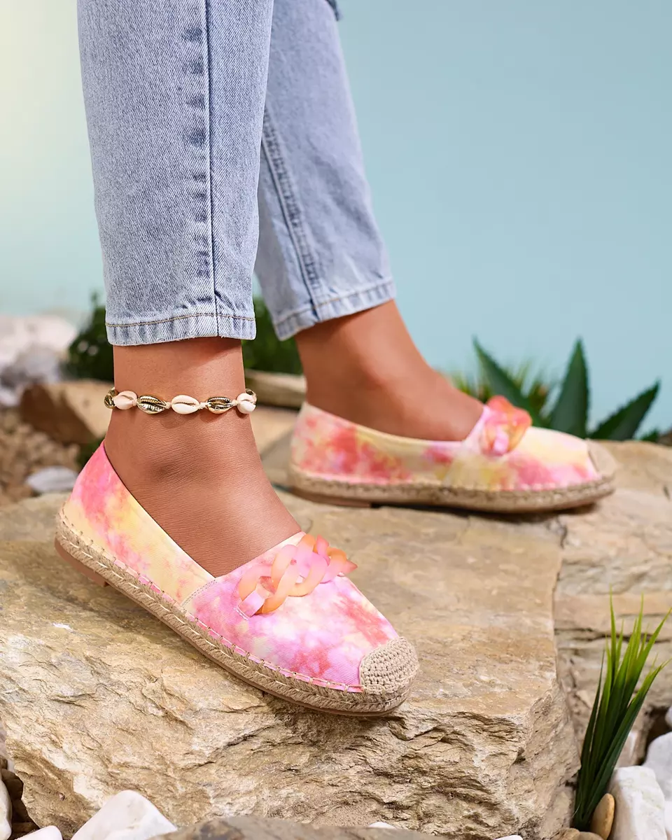 Royalfashion Espadrile roz pentru femei cu imprimeu Serffio