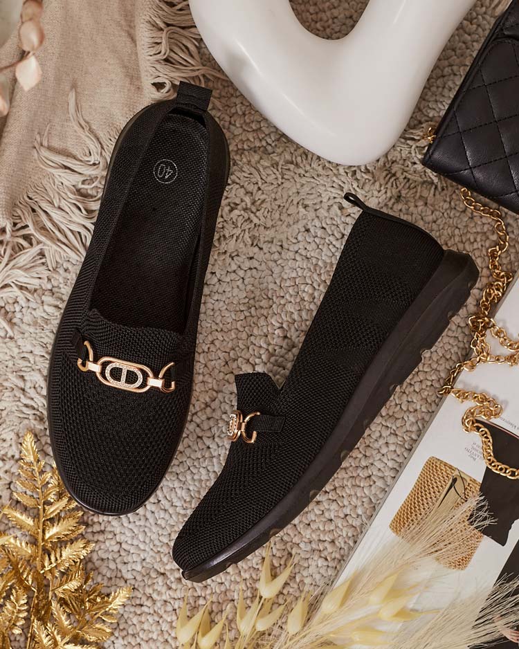 Royalfashion Mocasini pentru femei cu ornament Peovel