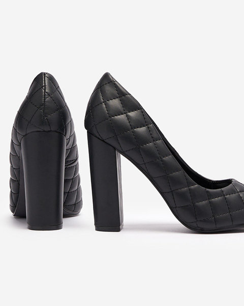 Royalfashion Negru pantofi de damă Torosa embosat