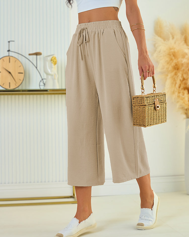 Royalfashion Pantaloni culotte largi pentru femei