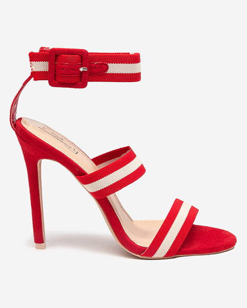 Royalfashion Red sandale stiletto Misoa pentru femei