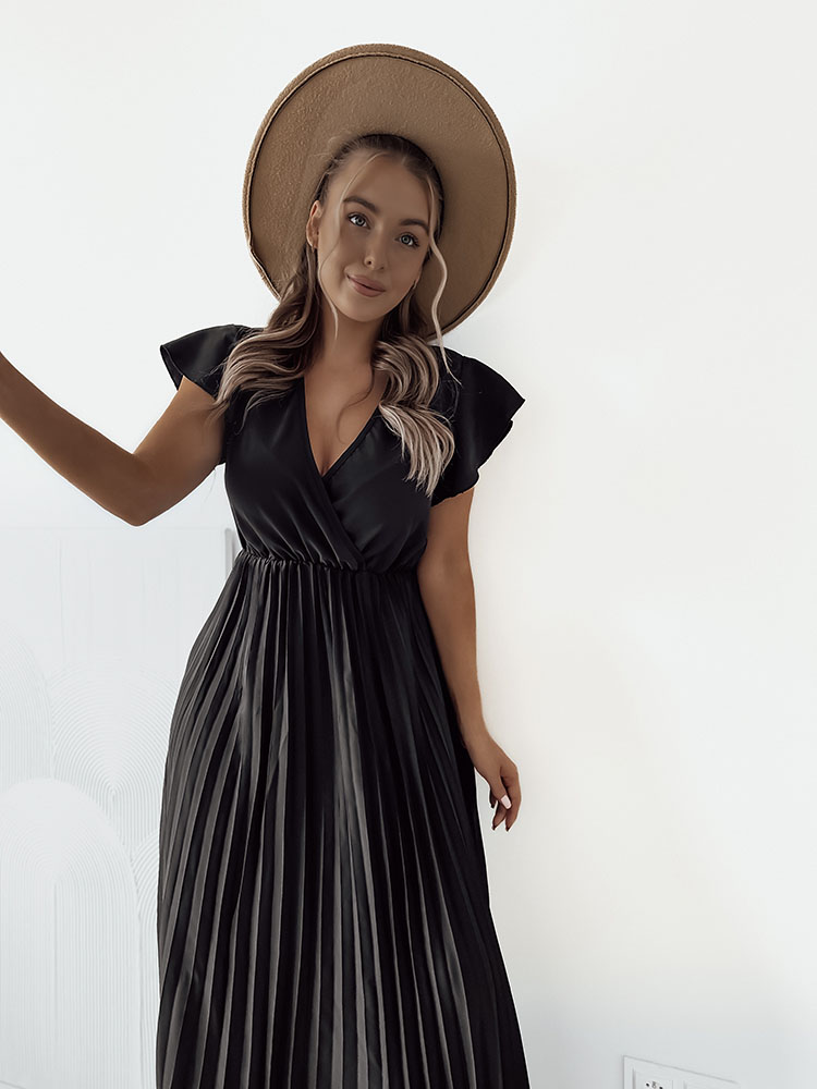 Royalfashion Rochie midi plisată de damă