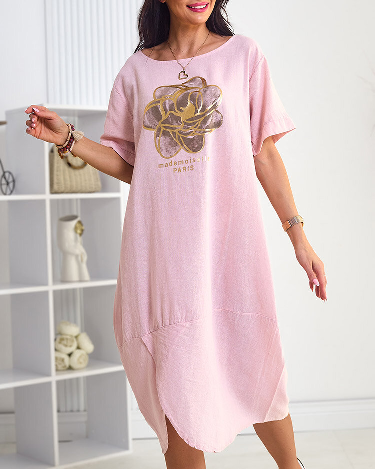 Royalfashion Rochie oversize pentru femei din bumbac