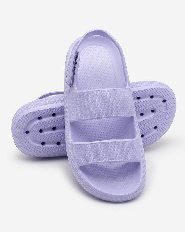 Royalfashion Sandale mov cu velcro din cauciuc pentru copii Flexi Steps