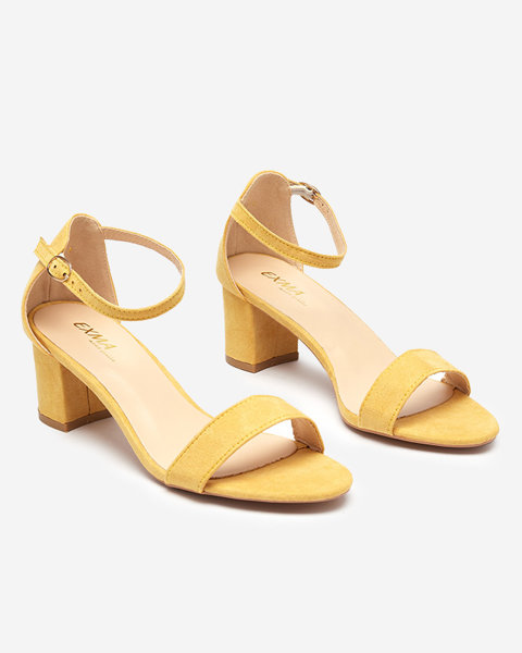 Royalfashion Sandale stiletto de damă galbene Nelino
