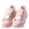 Różowe, sportowe buty z kokardą Brooke - Obuwie
