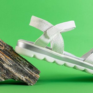 Sandale albe pentru copii cu știfturi Anisis - Încălțăminte