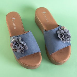 Sandale cu platformă pentru femei Azriel Blue - Încălțăminte