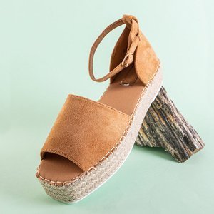 Sandale cu platformă pentru femei maro deschis Dalila - Încălțăminte