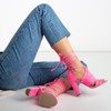 Sandale cu talie înaltă roz neon cu ax Lanaline - Încălțăminte