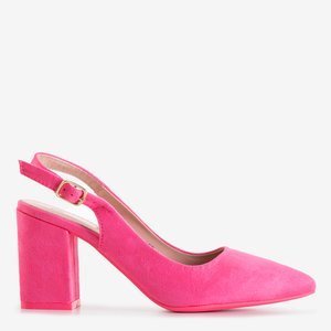 Sandale cu toc înalt pentru femei Dolores roz neon - încălțăminte