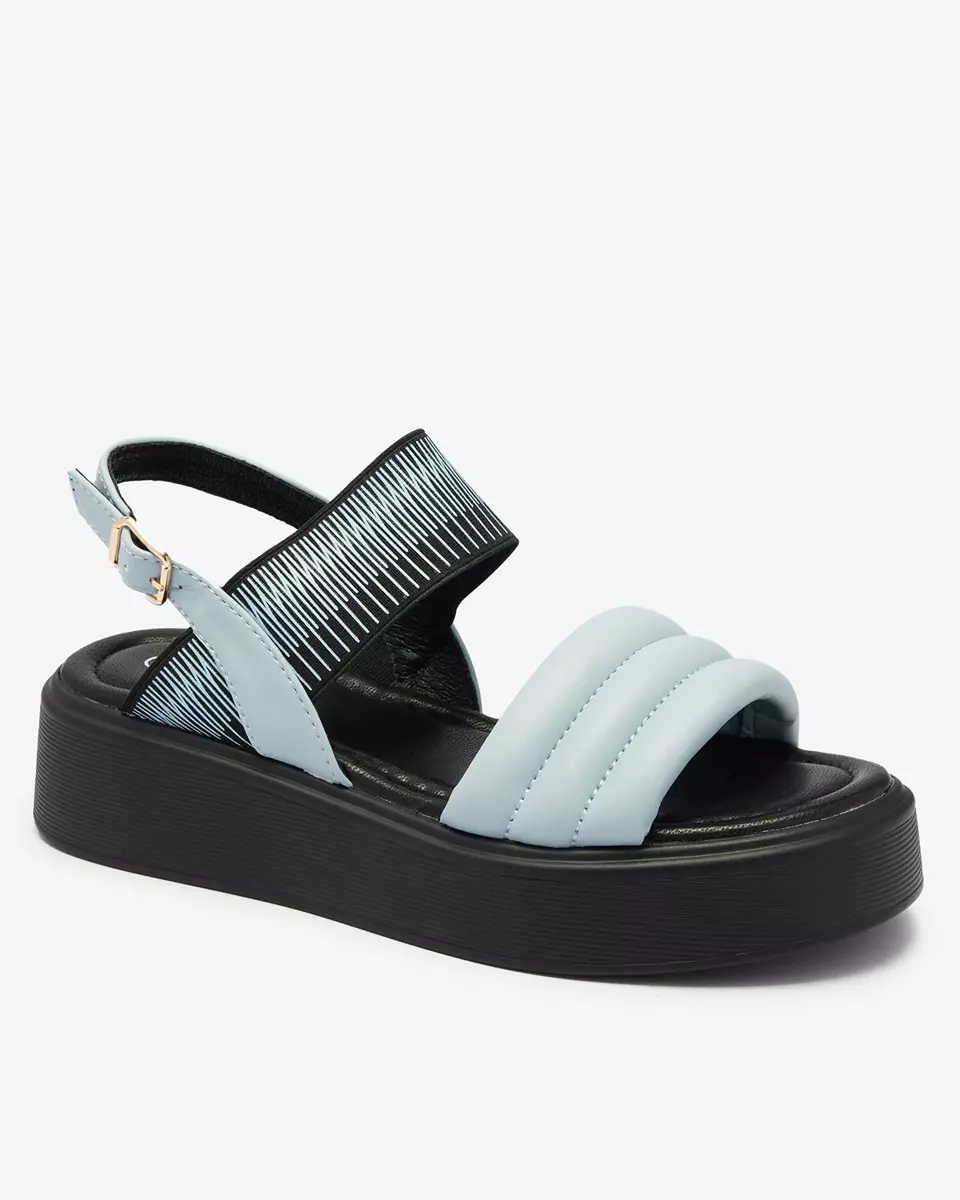 Sandale de damă albastre și negre cu talpă mai groasă Uvino- Footwear