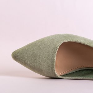 Sandale de damă ecologică pentru femei, verzi, pe un post Panella - Încălțăminte